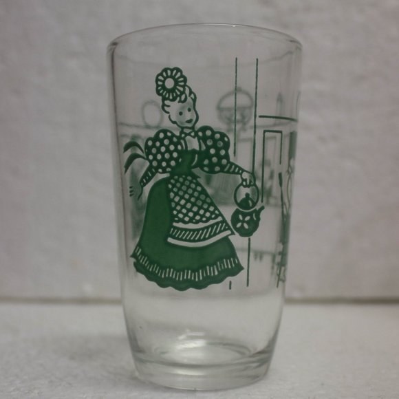 Set of 4 Vintage Swanky Swigs Bustlin Betsy Juice Glasses Atlas Glass Kraft - Picture 9 of 10